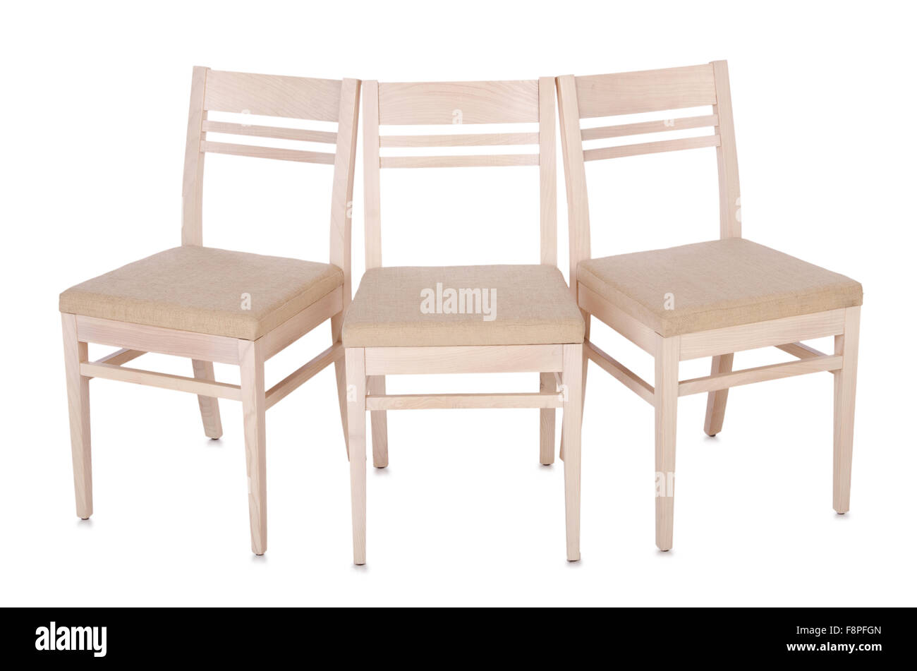 Set of chairs isolated on white Stock Photo - Alamy