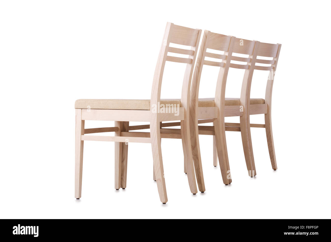 Set of chairs isolated on white Stock Photo - Alamy