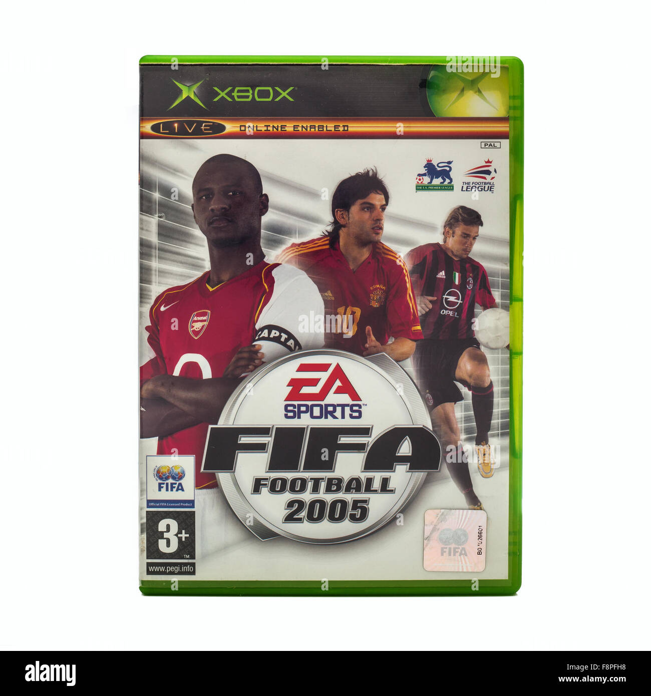 FIFA 2007 by EA Sports for the XBox console on a White Background Stock Photo