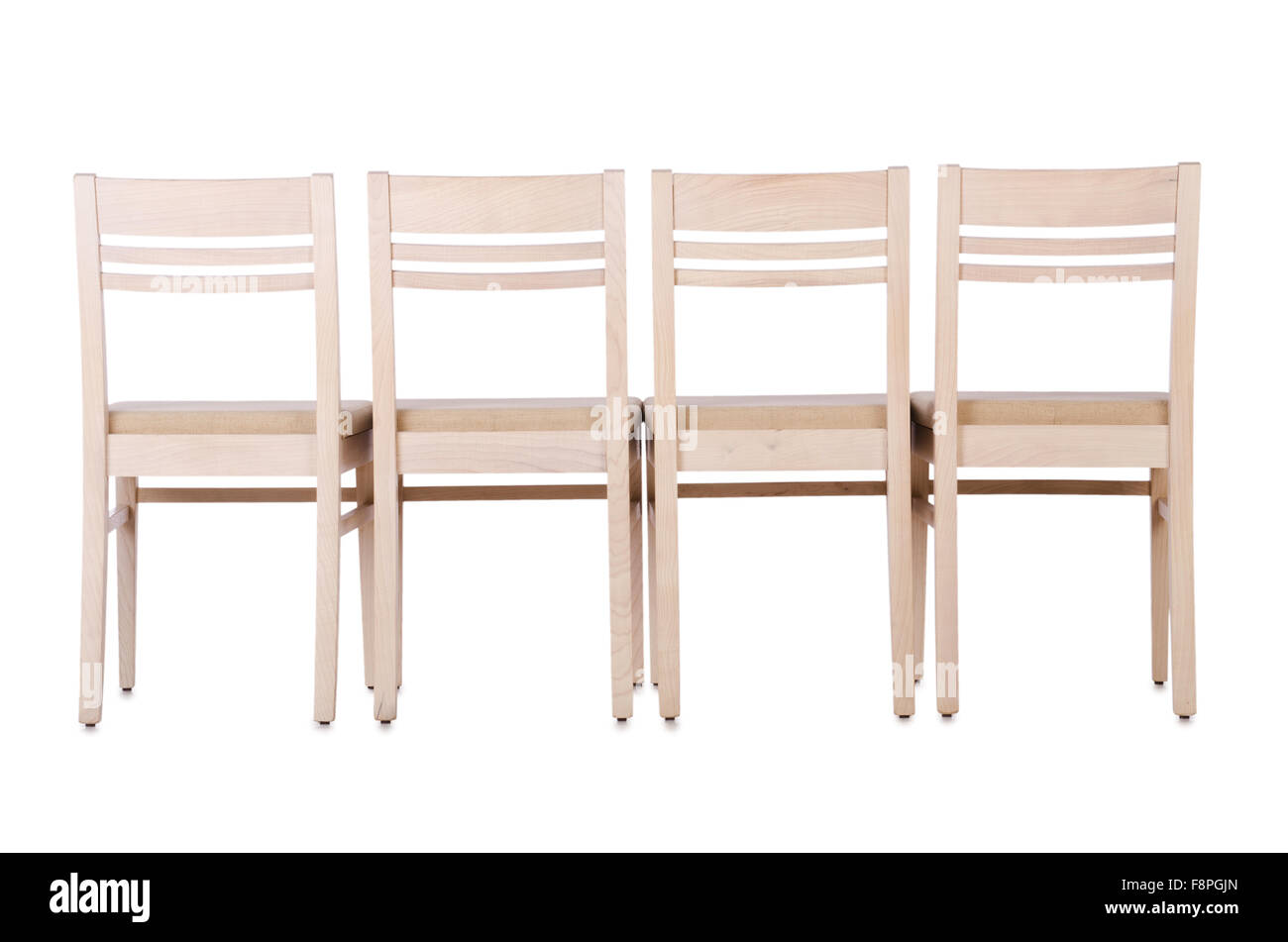 Set of chairs isolated on white Stock Photo - Alamy