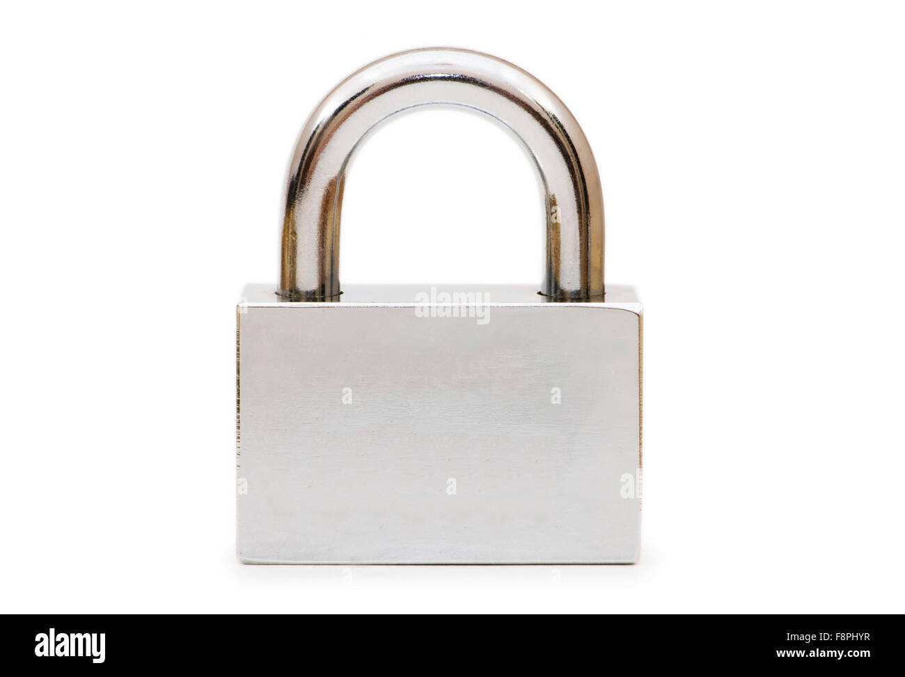 Silver padlock isolated on the white background Stock Photo - Alamy