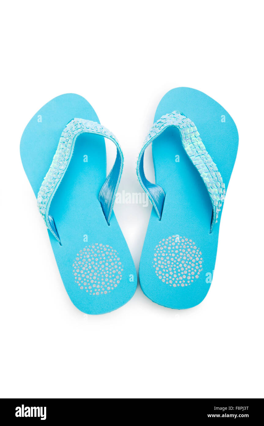 Summer shoes isolated on the white background Stock Photo - Alamy