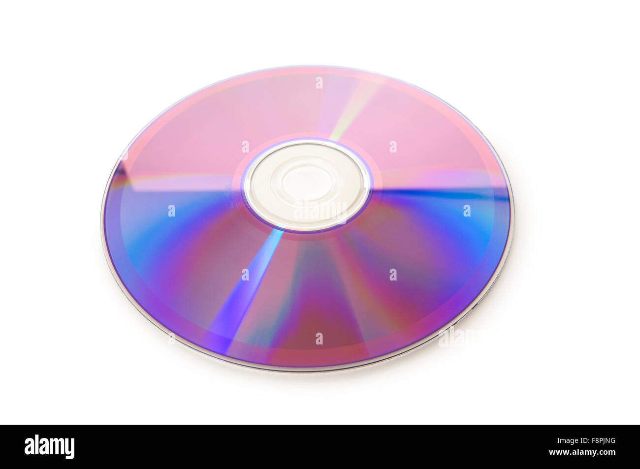 Laser disk isolated on the white background Stock Photo
