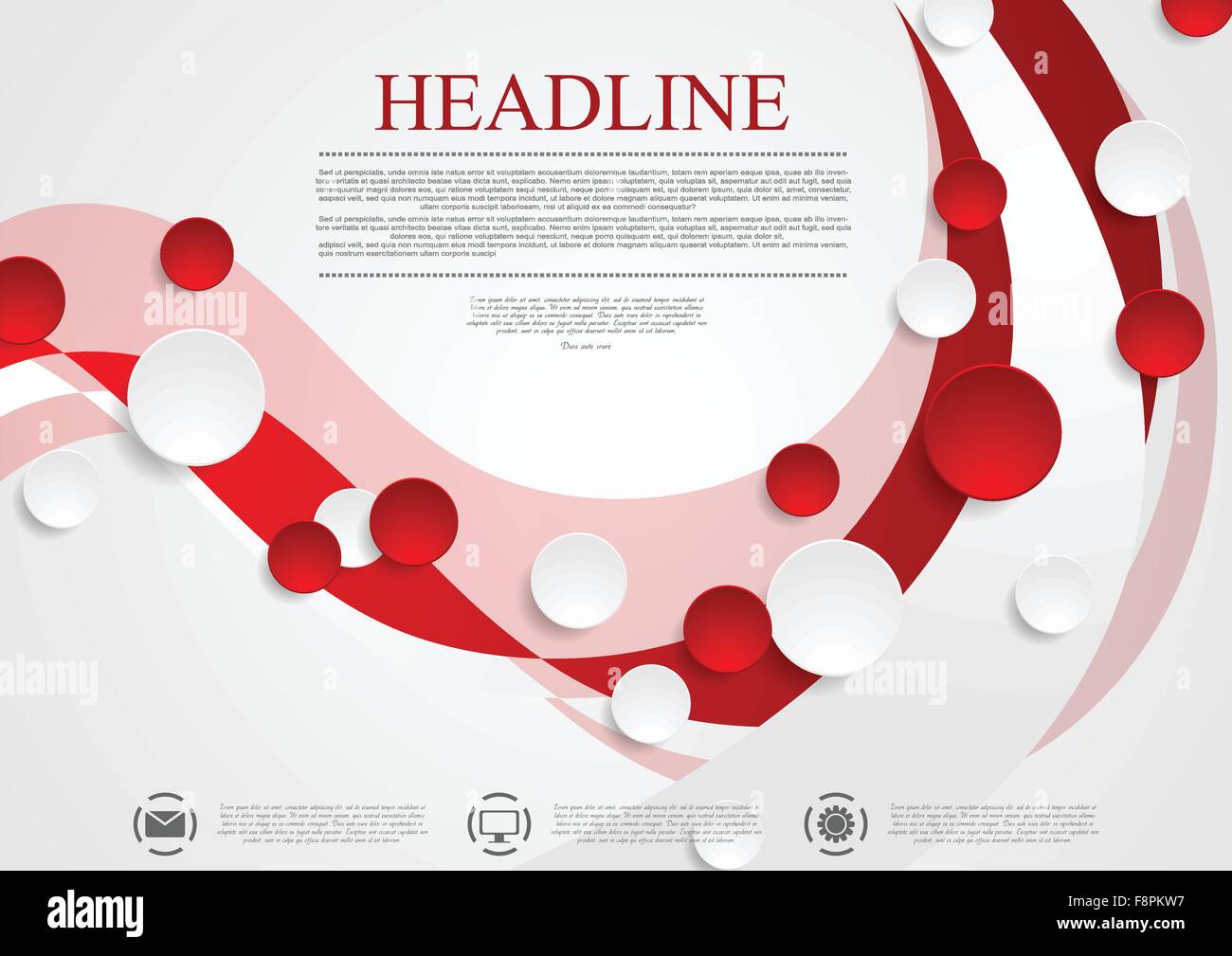 Bright wavy tech abstract background. Corporate vector design Stock ...
