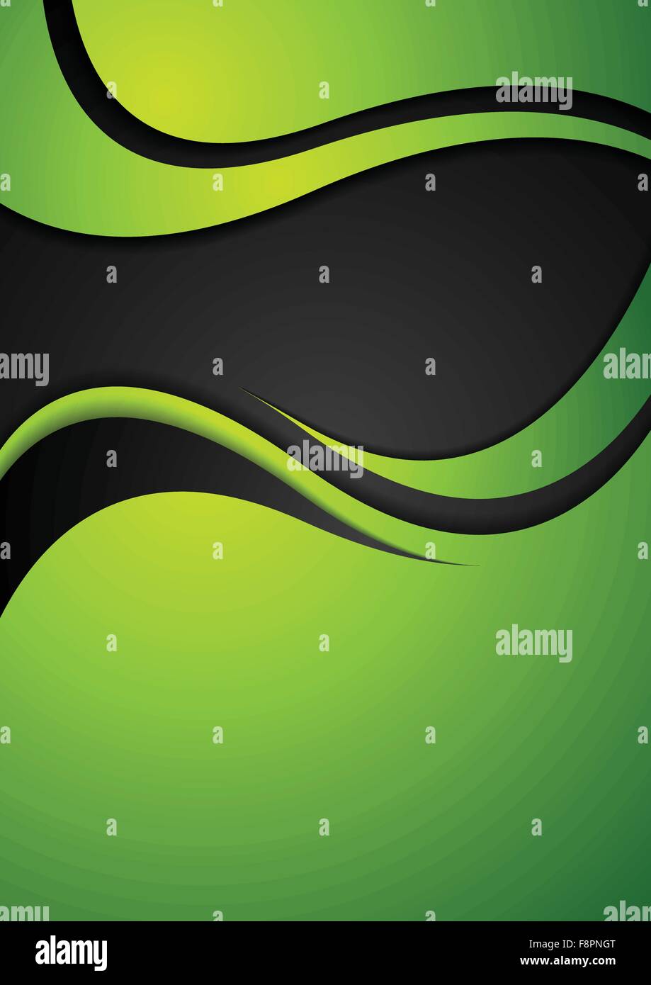 Bright green corporate wavy background. Vector design Stock Vector ...