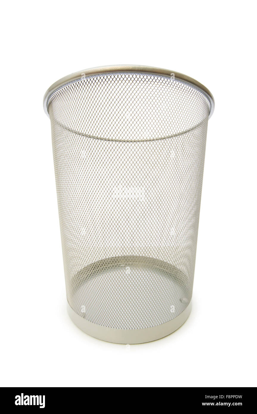 Garbage bin isolated on the white background Stock Photo - Alamy