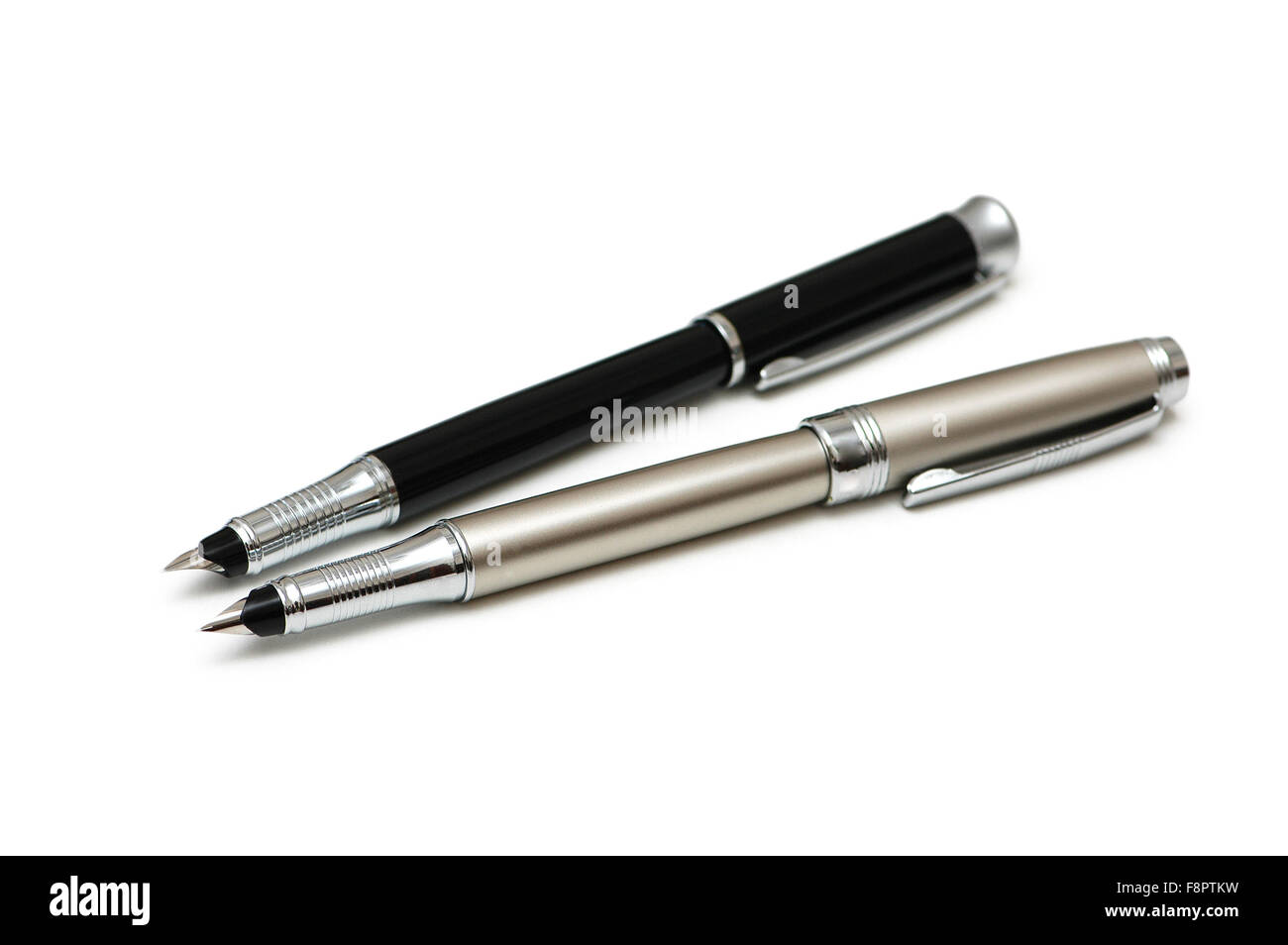 Two Pens Withe Background Two pens isolated on the white background Stock Photo - Alamy