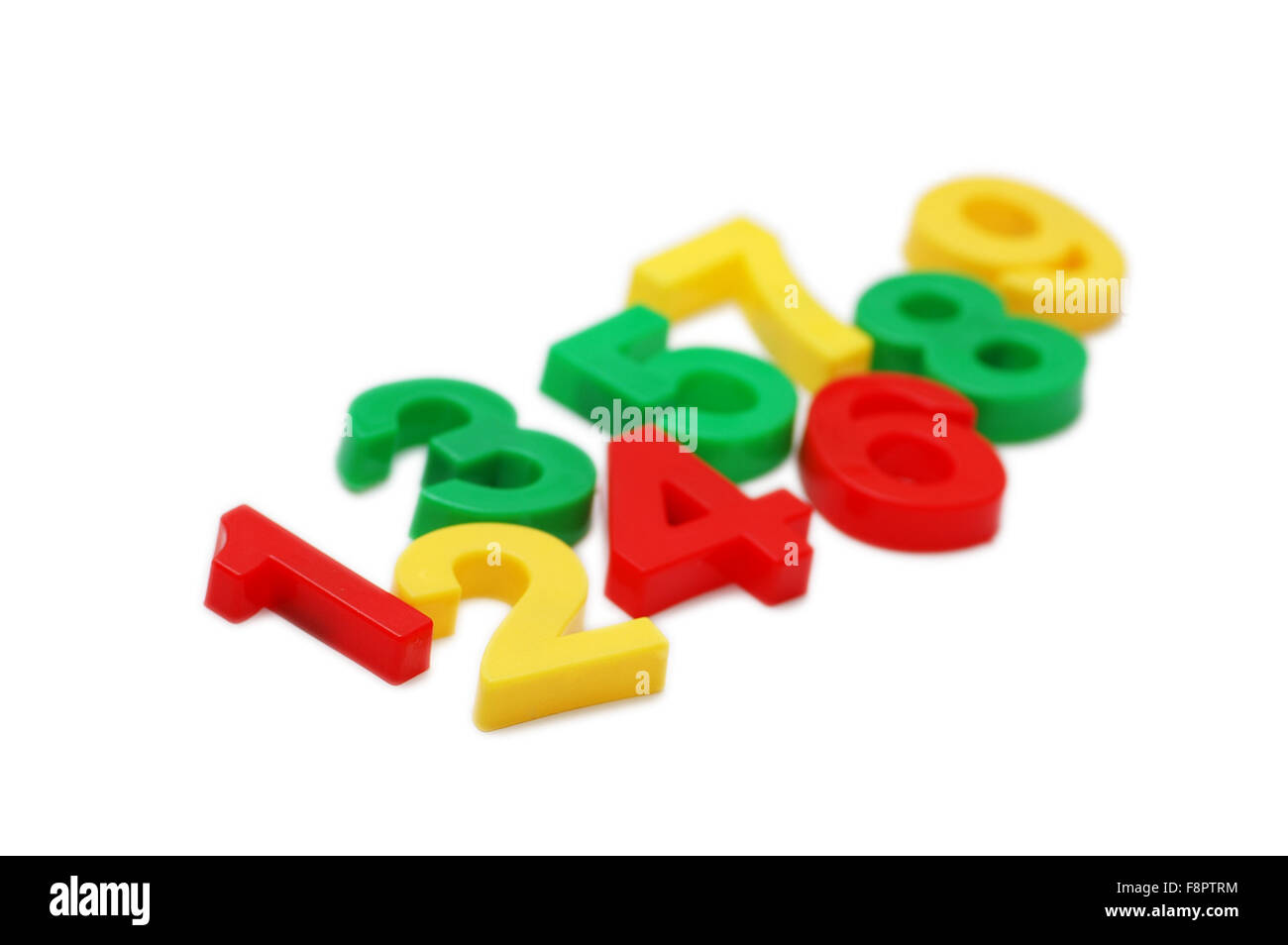 Various digits isolated on the white background Stock Photo - Alamy