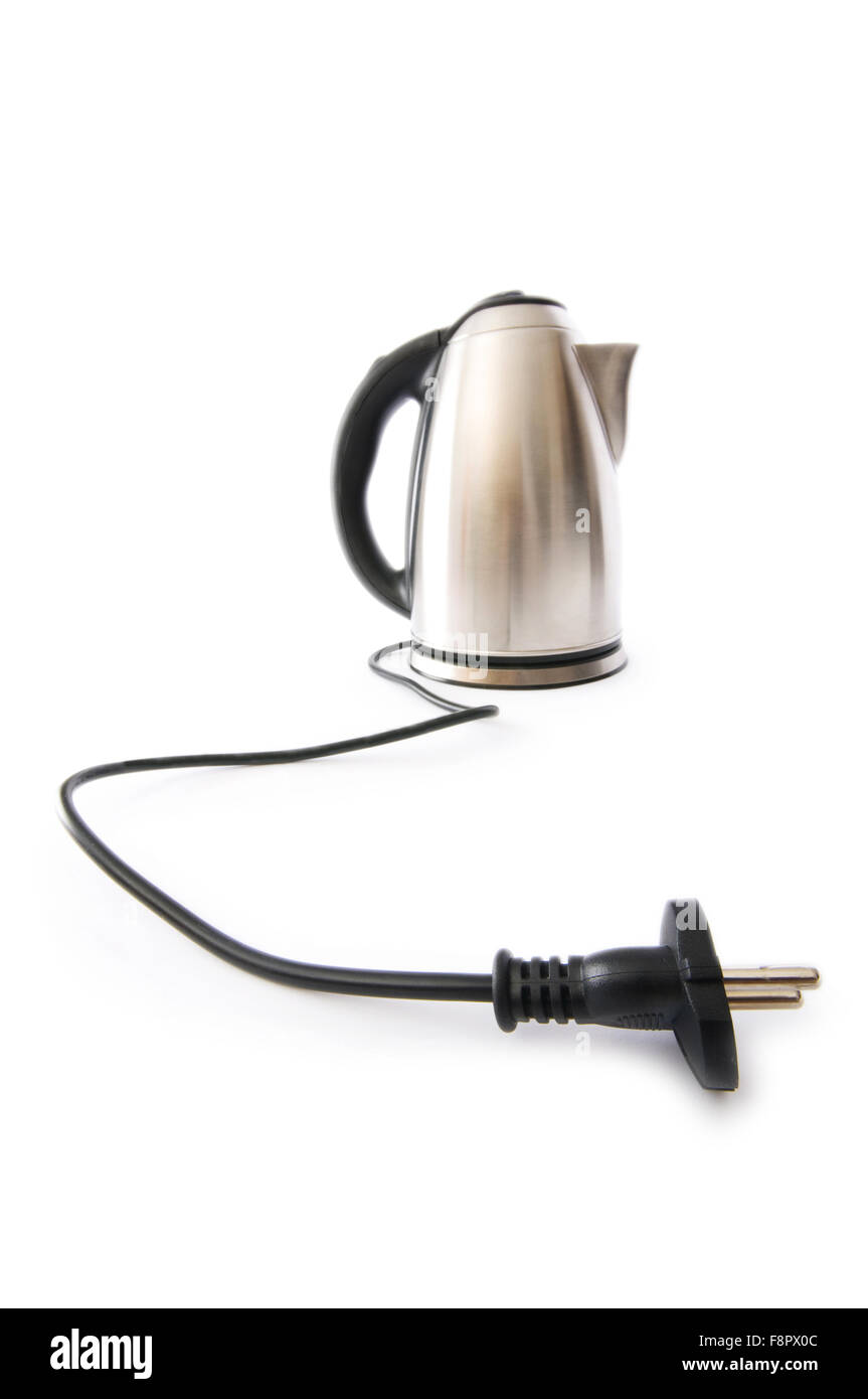 Shiny kettle isolated on the white background Stock Photo Alamy