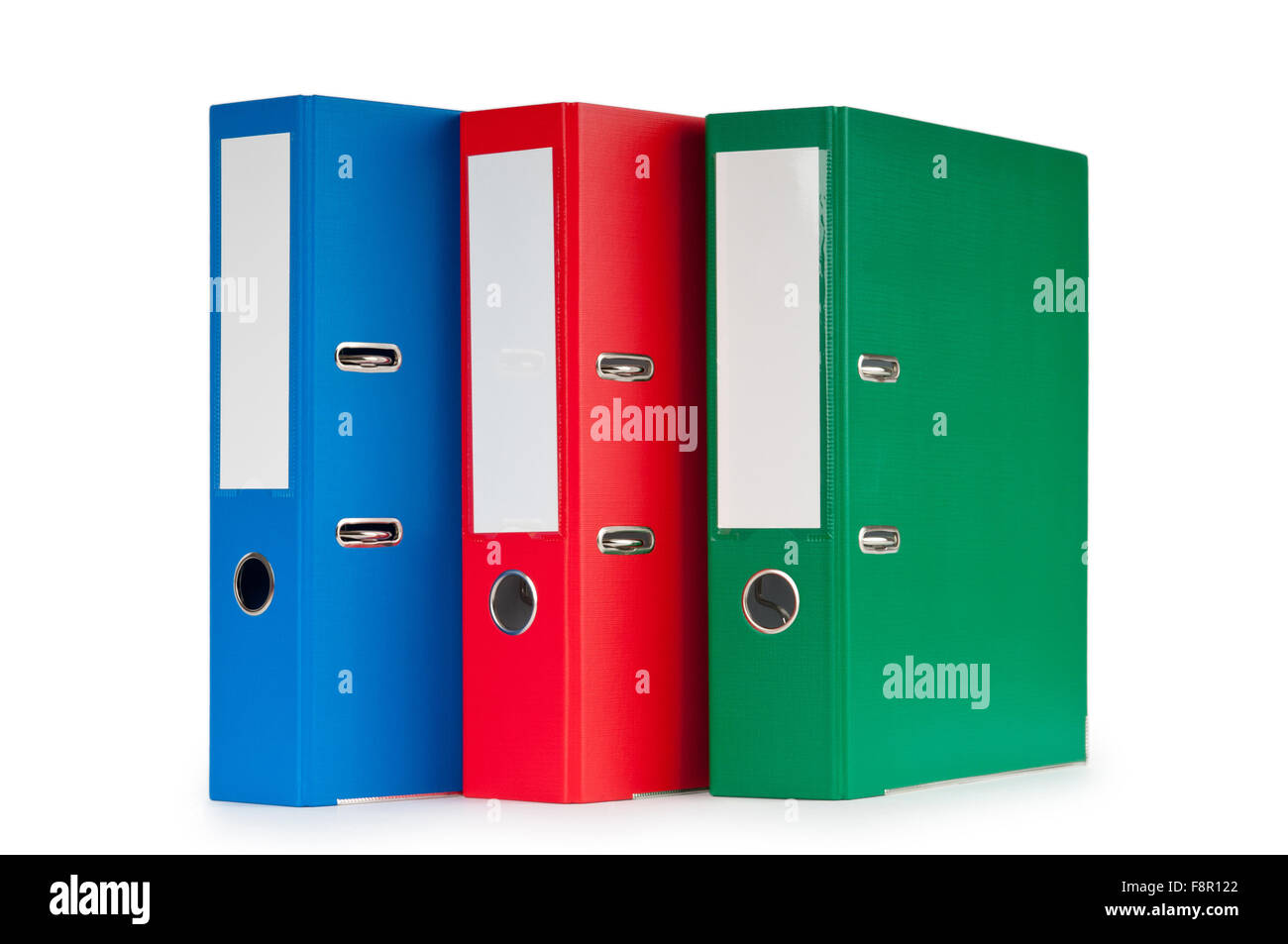Office folders isolated on the white background Stock Photo - Alamy