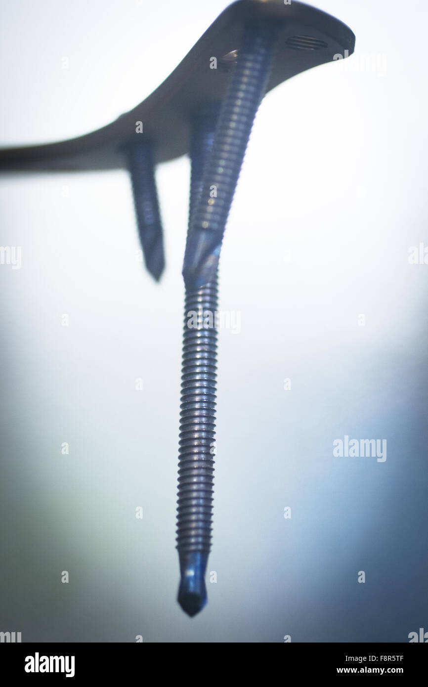 Traumatology and orthopedic surgery implant titanium plate and screws