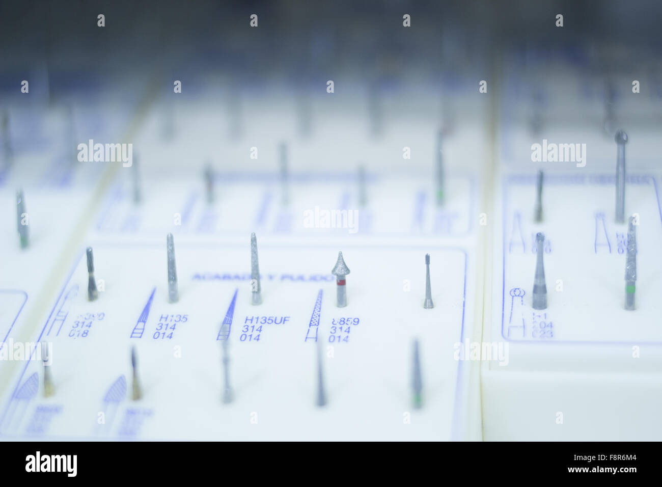 Dental equipment in dentist office clinic surgery used to treat tooth decay, fillings, gum