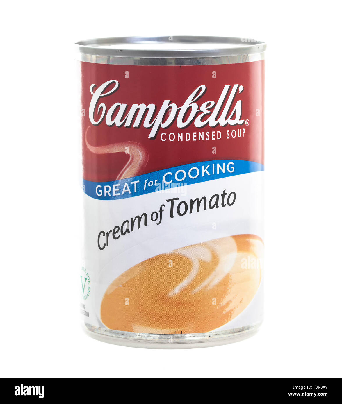 Can of Campbell's Tomato Soup on a white background Stock Photo Alamy
