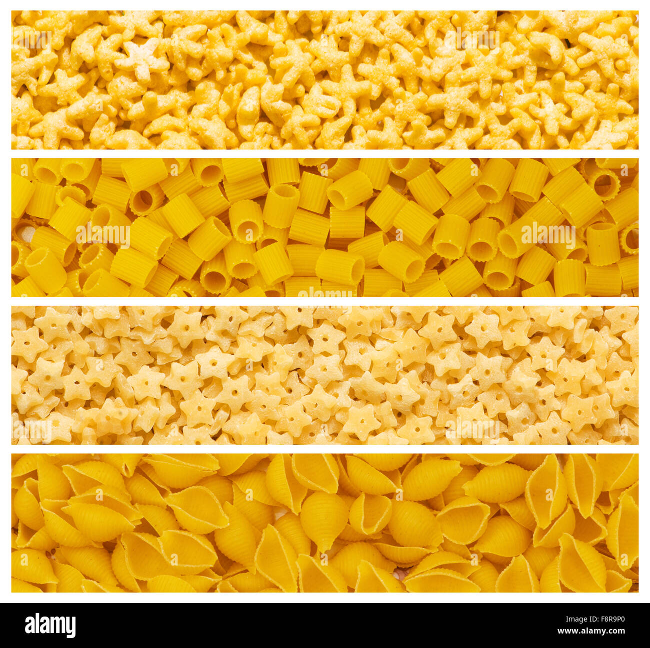 Set of various pasta backgrounds Stock Photo Alamy
