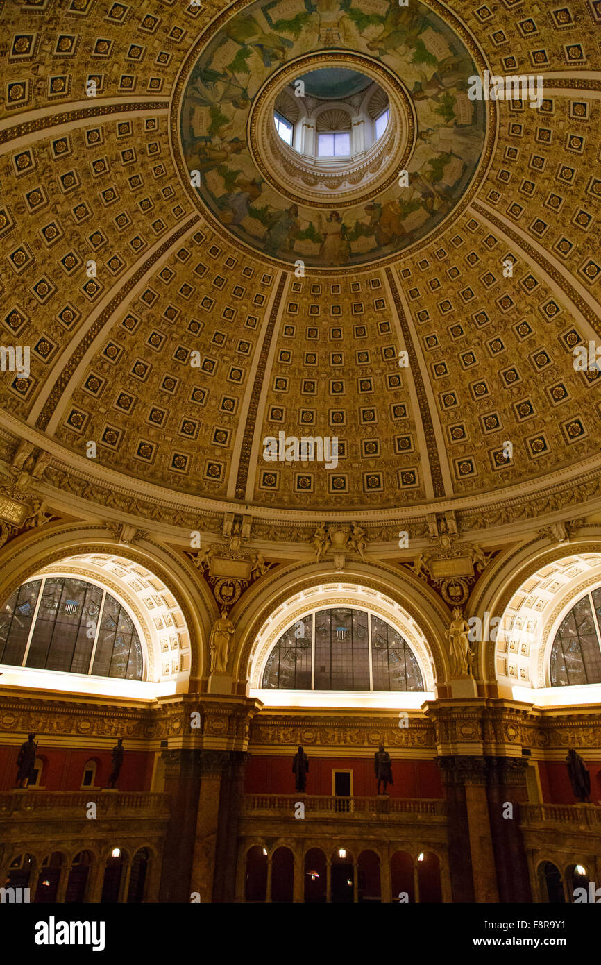 Library of Congress Ceiling Stock Photo