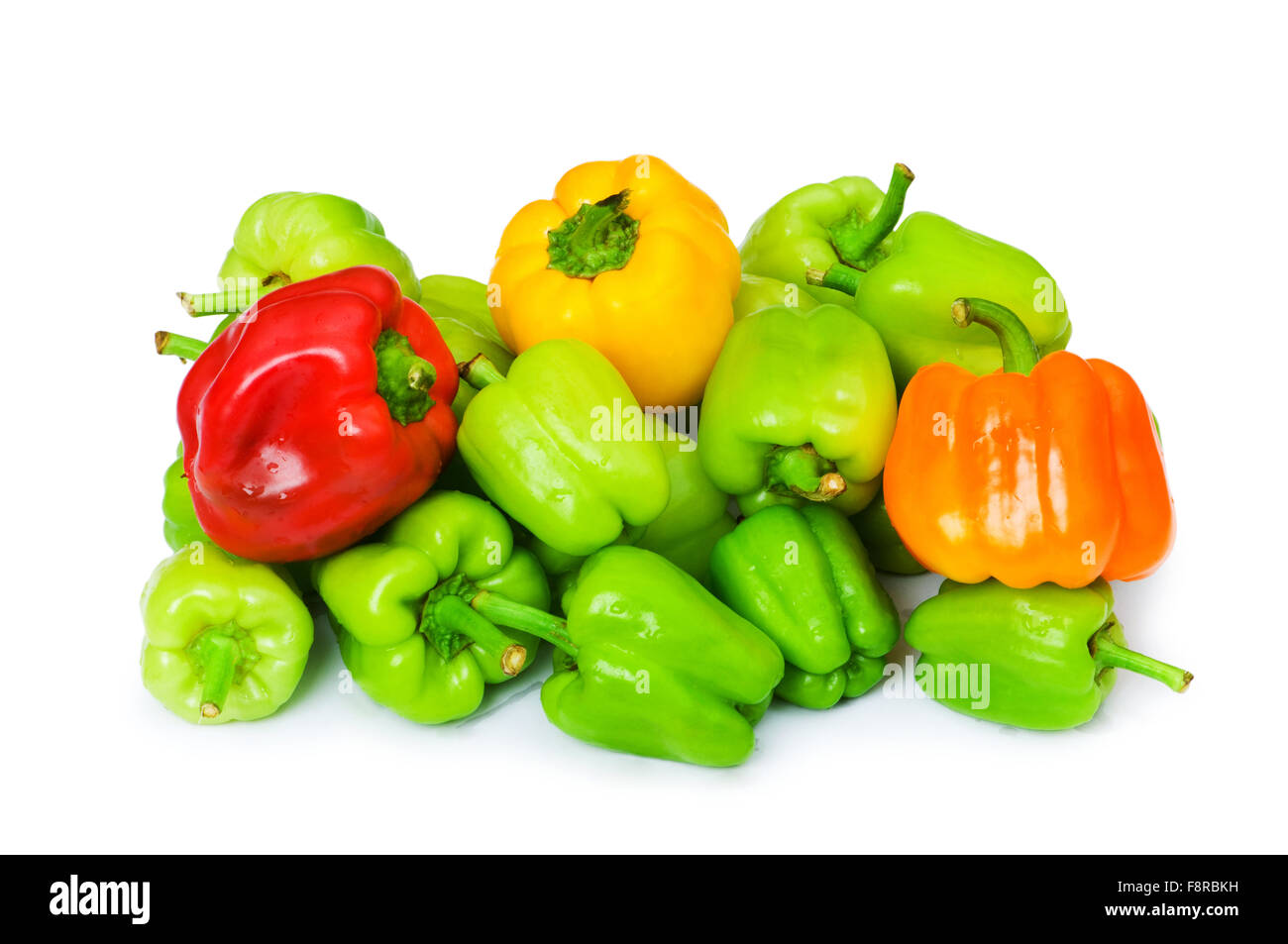 Bell peppers isolated on the white background Stock Photo - Alamy