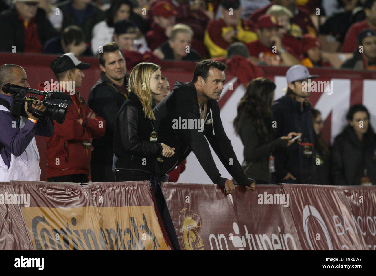 David James Elliott out at the USC game. The USC Trojans defeated the Arizona Wildcats by the final score of 38-30 at the Los Angeles Memorial Coliseum  Featuring: David James Elliott Where: Los Angeles, California, United States When: 07 Nov 2015 Stock Photo