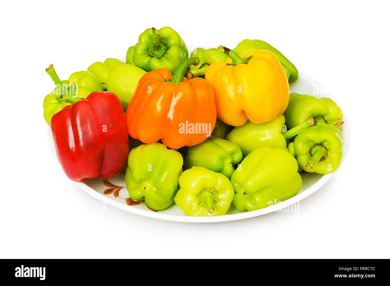 Bell peppers isolated on the white background Stock Photo - Alamy