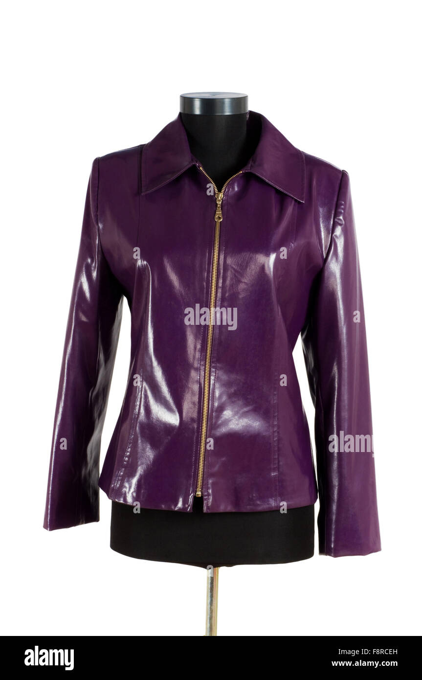 Leather jacket isolated on the white background Stock Photo - Alamy