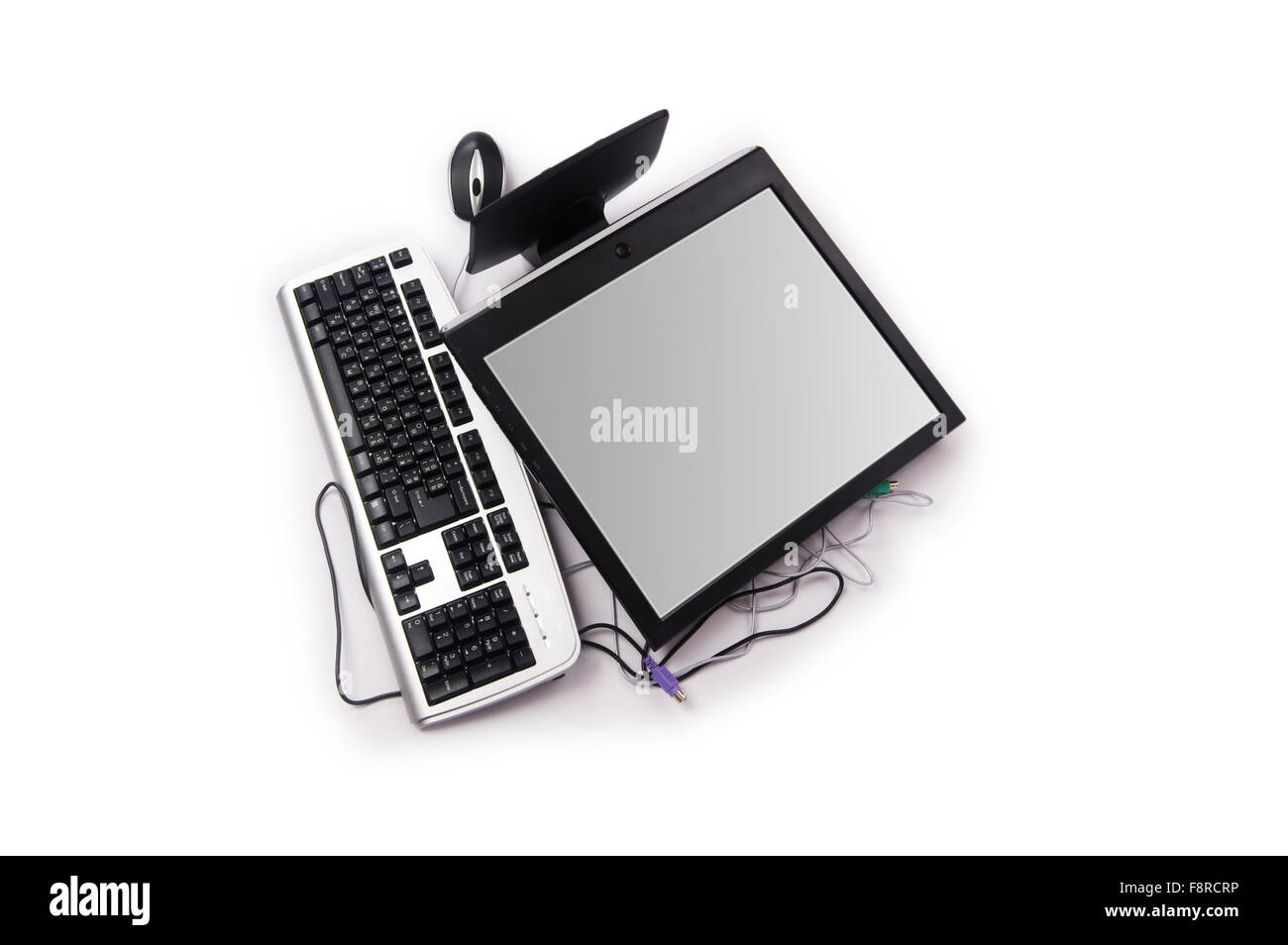 Broken computer mouse on white Cut Out Stock Images & Pictures - Alamy