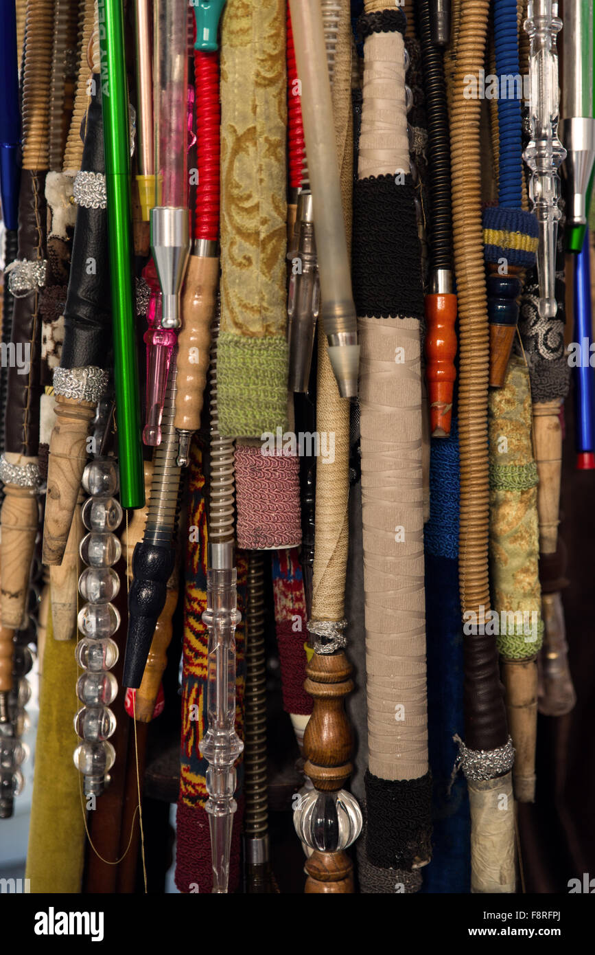 Turkish Hookah pipes in a market Stock Photo - Alamy