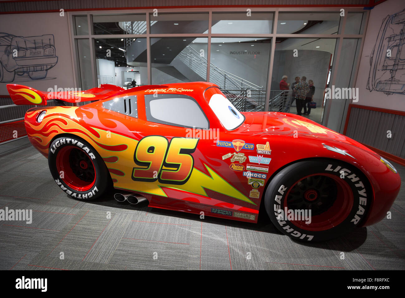 Detail of the Real Car from the Movie Cars, Lightning McQueen in Red Color  on the Race Track Editorial Photography - Image of michigan, lightning:  267624612