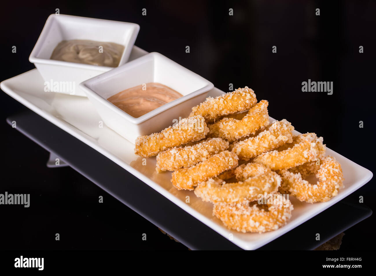 Deep Fried Onion Rings Stock Photo Alamy