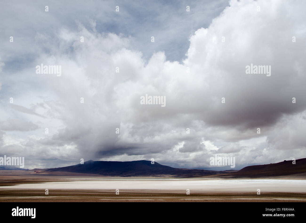Storm clouds over the Atacama desert, Chile Stock Photo