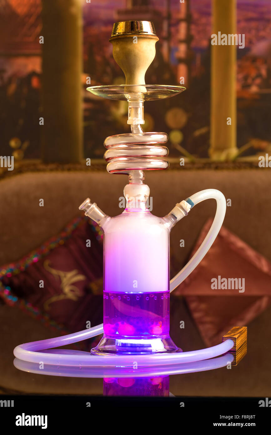 Bright purple hookah Stock Photo Alamy