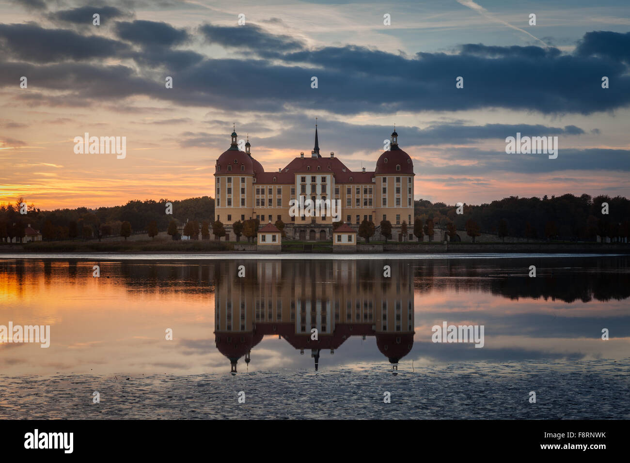 Moritzburg Baroque castle, Dresden, Saxony, Germany Stock Photo