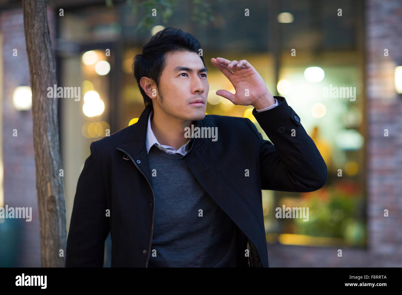 Eyes young indian man thinking hi-res stock photography and images - Alamy