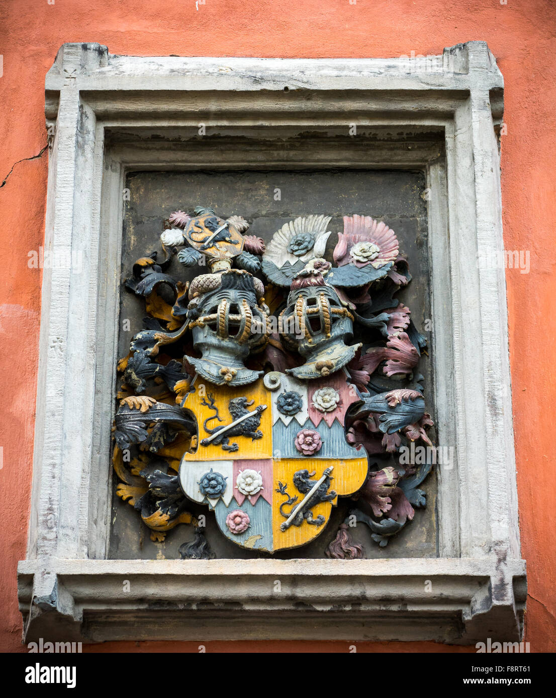 Coat of arms for 'Geyerswörth' Bamberg Stock Photo