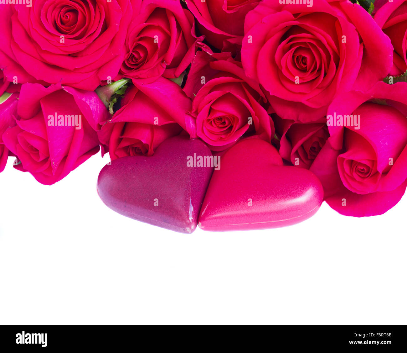 two scarlet red roses Stock Photo - Alamy