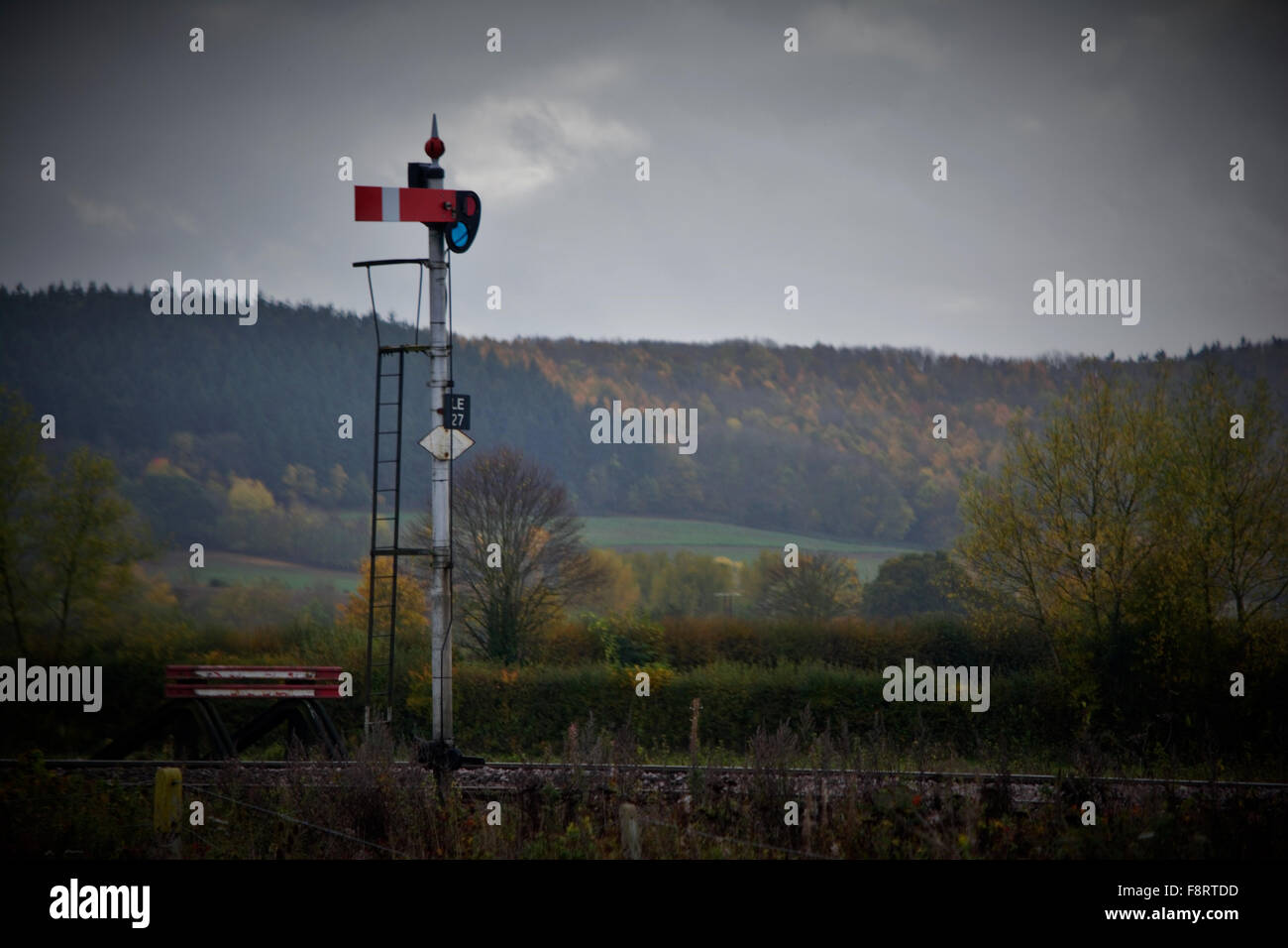 Railway Semaphore Signal Stock Photo