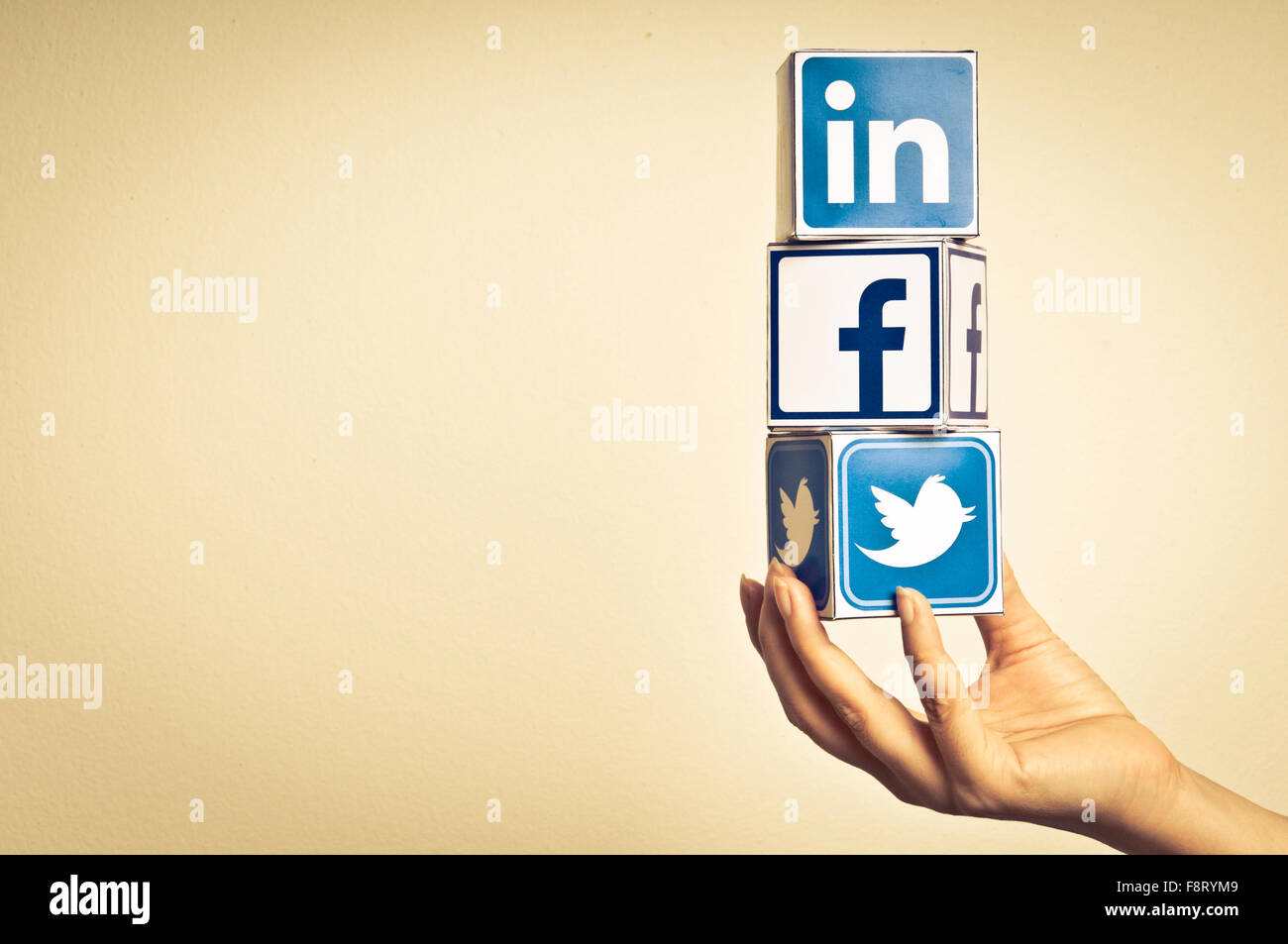 social media concept Stock Photo