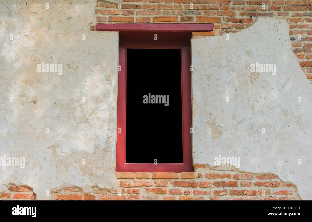 Old window in an ancient brick wall Stock Photo - Alamy