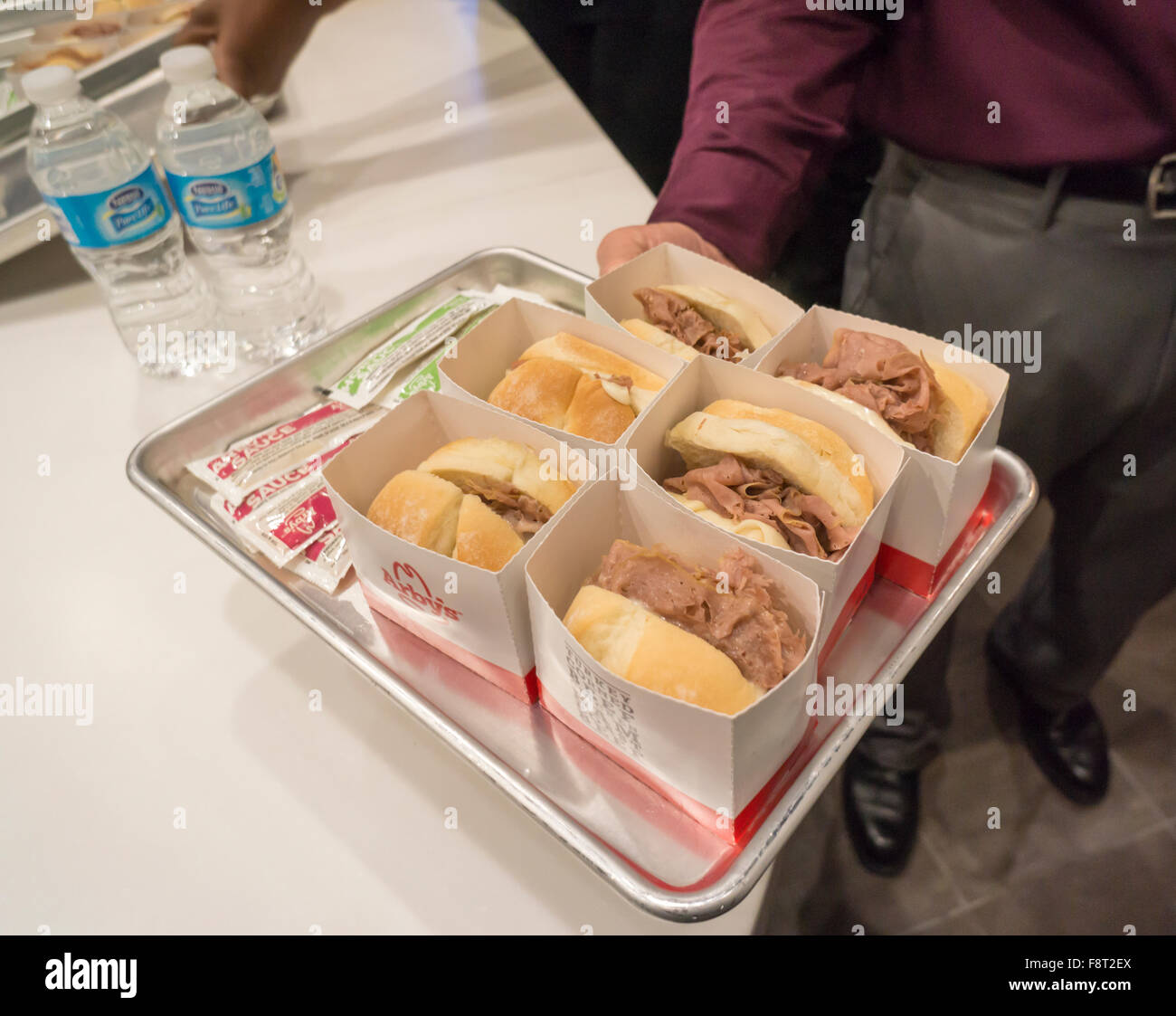 A selection of sliders at the new Arby's fast casual restaurant in