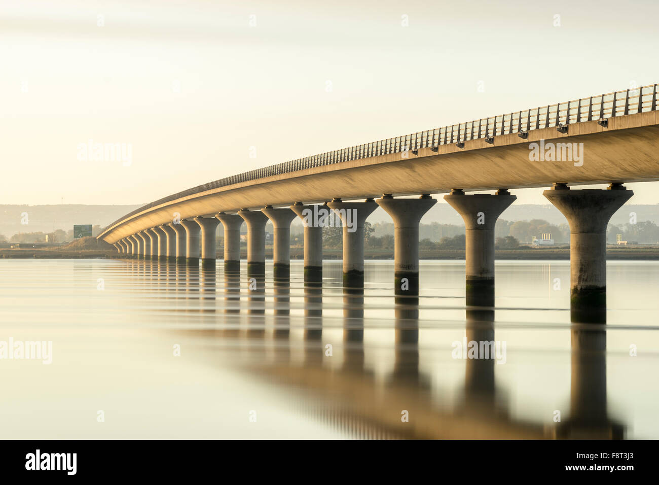The Clackmannanshire Bridge from Kincardine, Scotland, UK Stock Photo