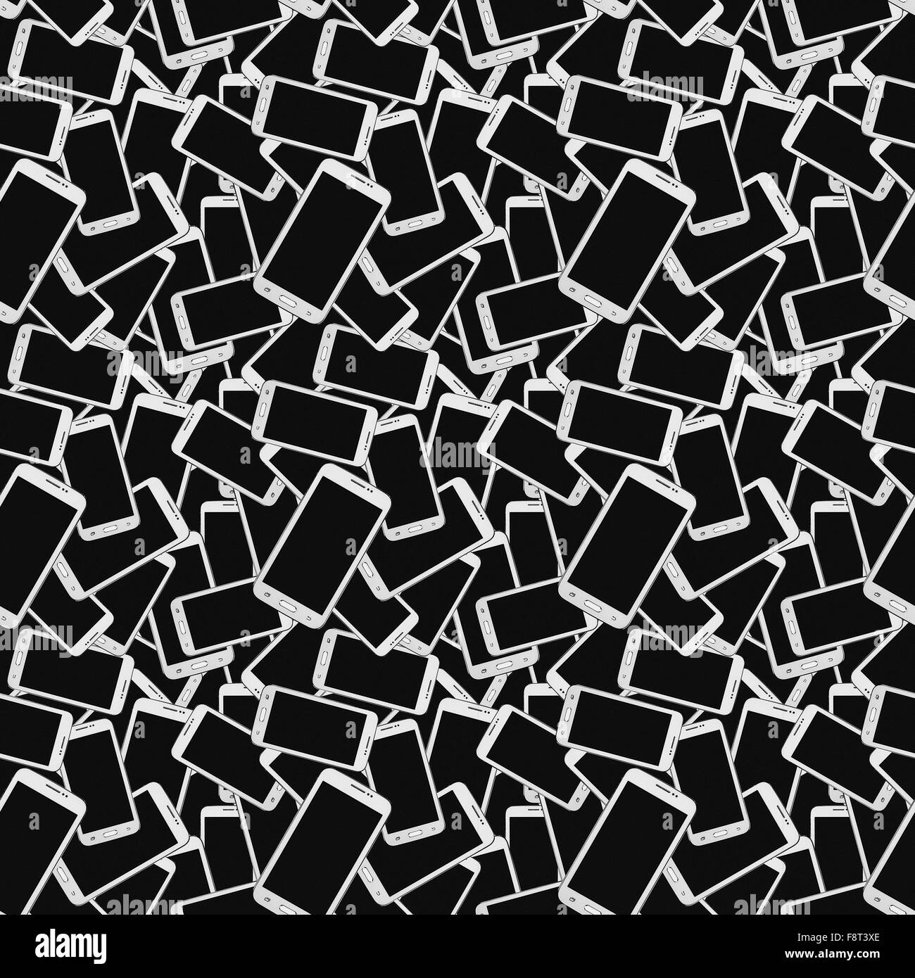 Modern mobile phone set abstract seamless geometrical patterns on a ...