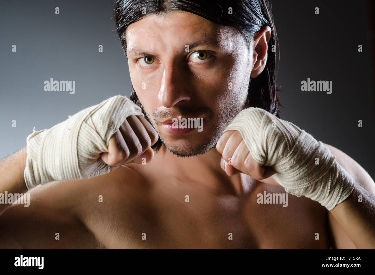 Ripped martial arts expert at training Stock Photo Alamy
