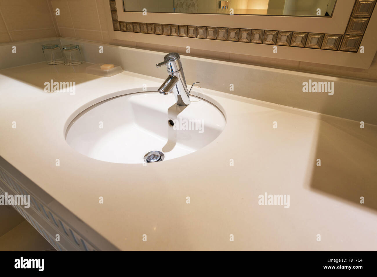 Modern sink in the bathroom Stock Photo - Alamy