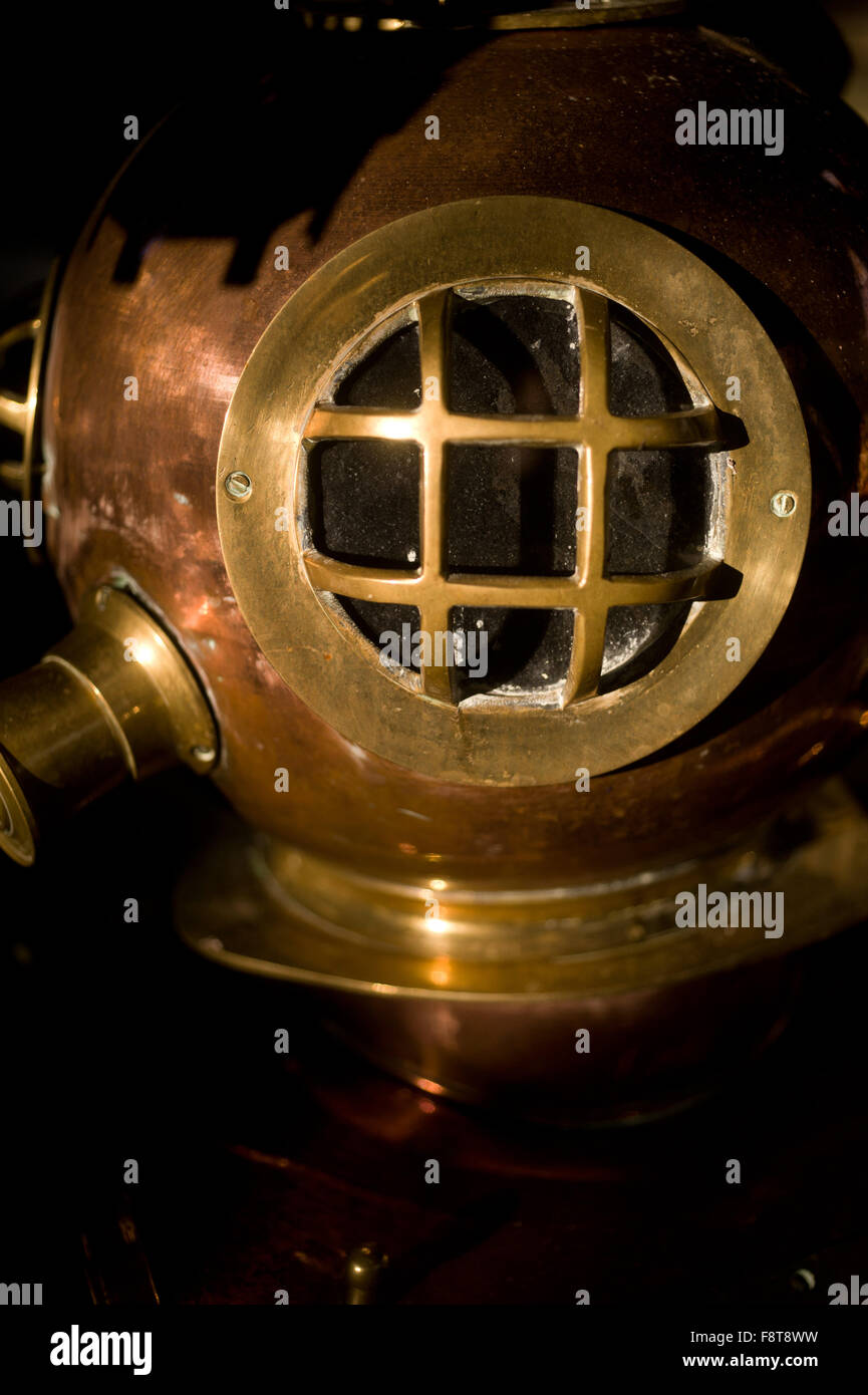 Brass diving helmet Stock Photo Alamy