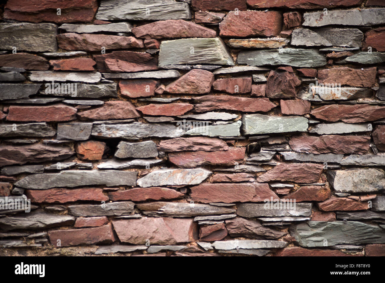 Lakeland slate wall Stock Photo Alamy
