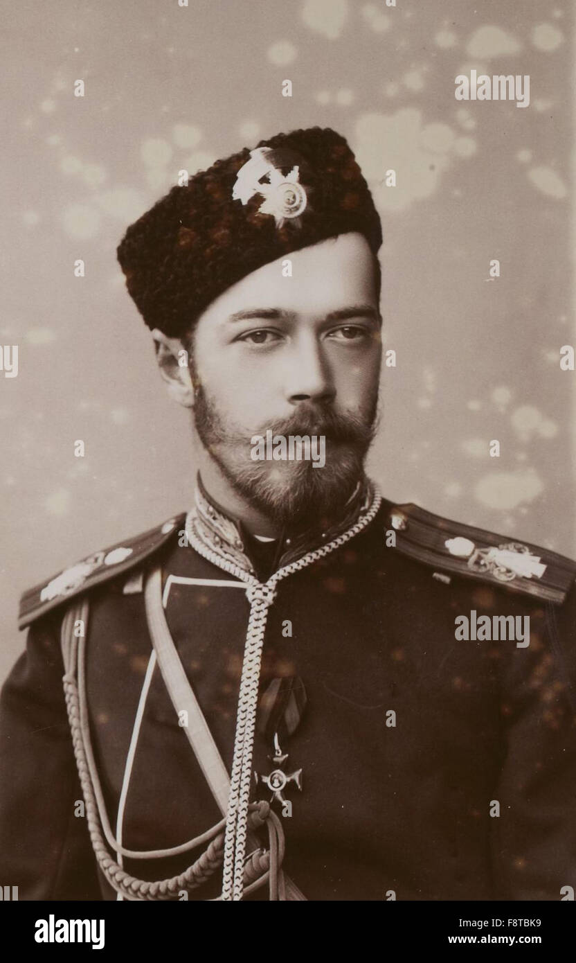 Tsarevitch Nicholas Alexandrovitch, the future Nicholas II of Russia Stock Photo