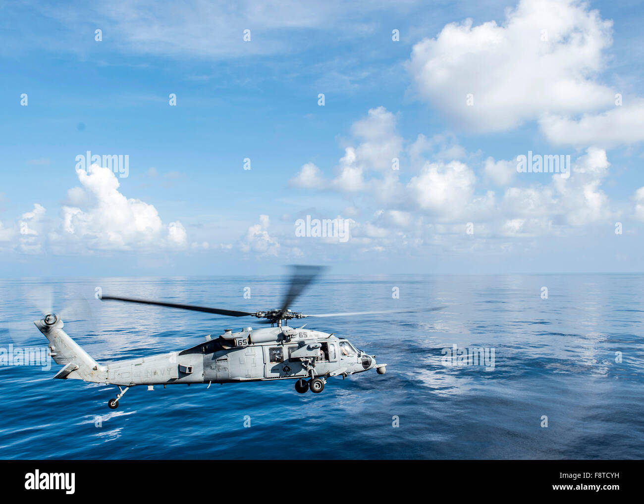 MH-60S Sea Hawk helicopter, from the “Blackjacks” of Helicopter Sea Combat Squadron Stock Photo