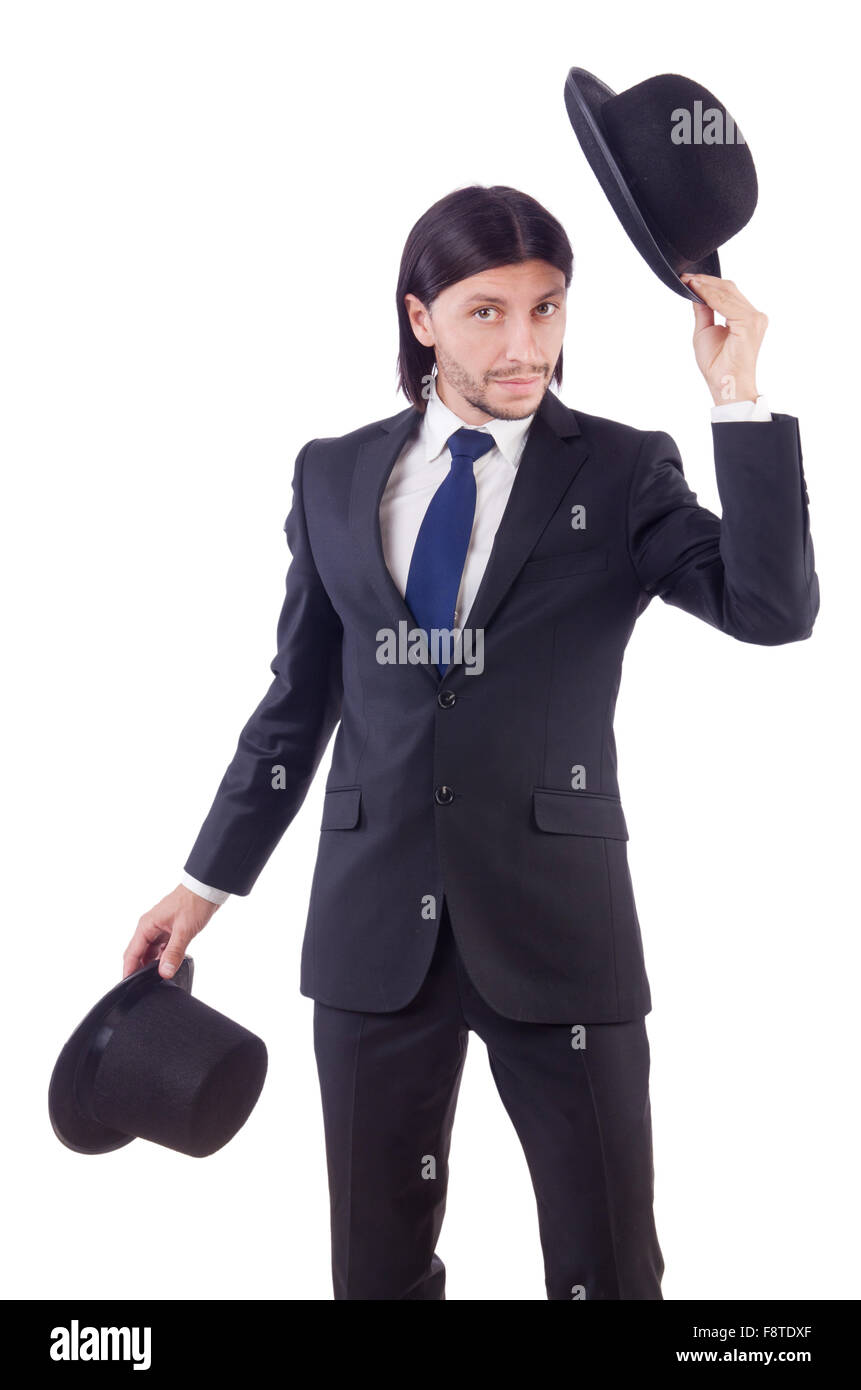 Young businessman isolated on the white background Stock Photo - Alamy