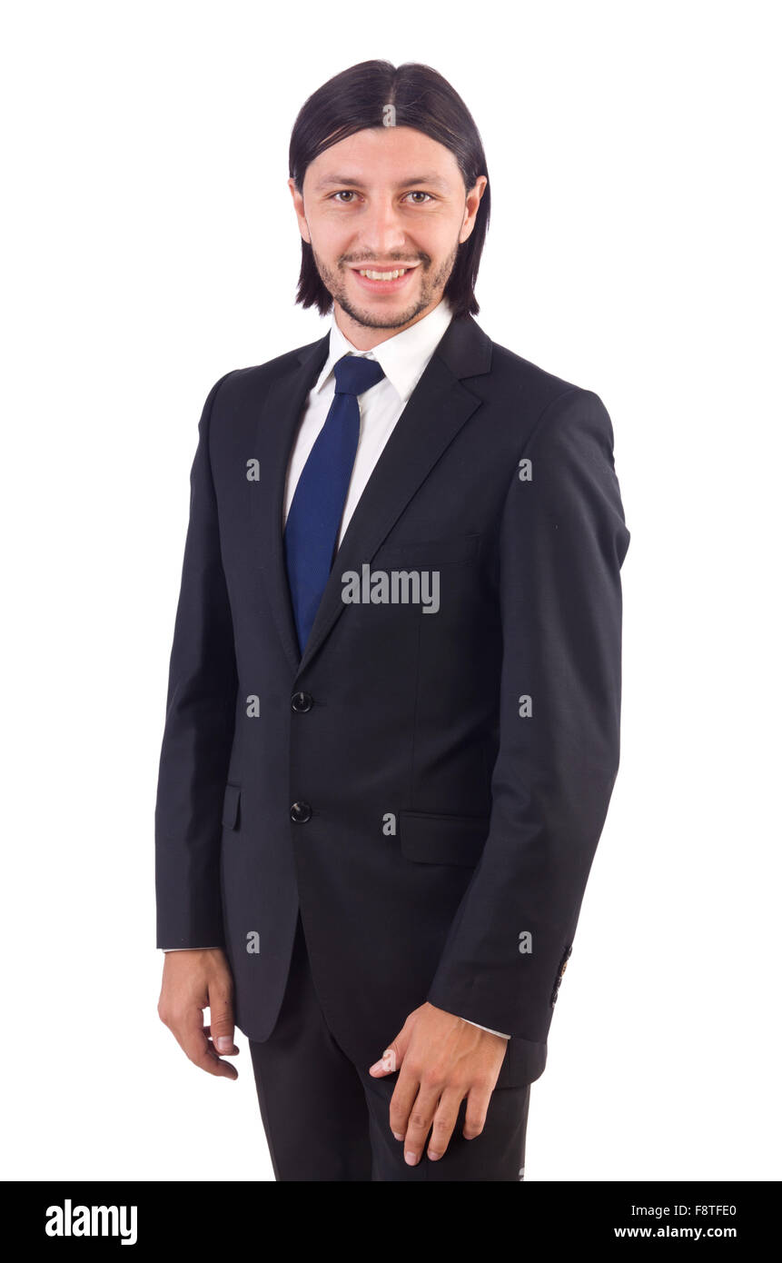 Young businessman isolated on the white background Stock Photo - Alamy