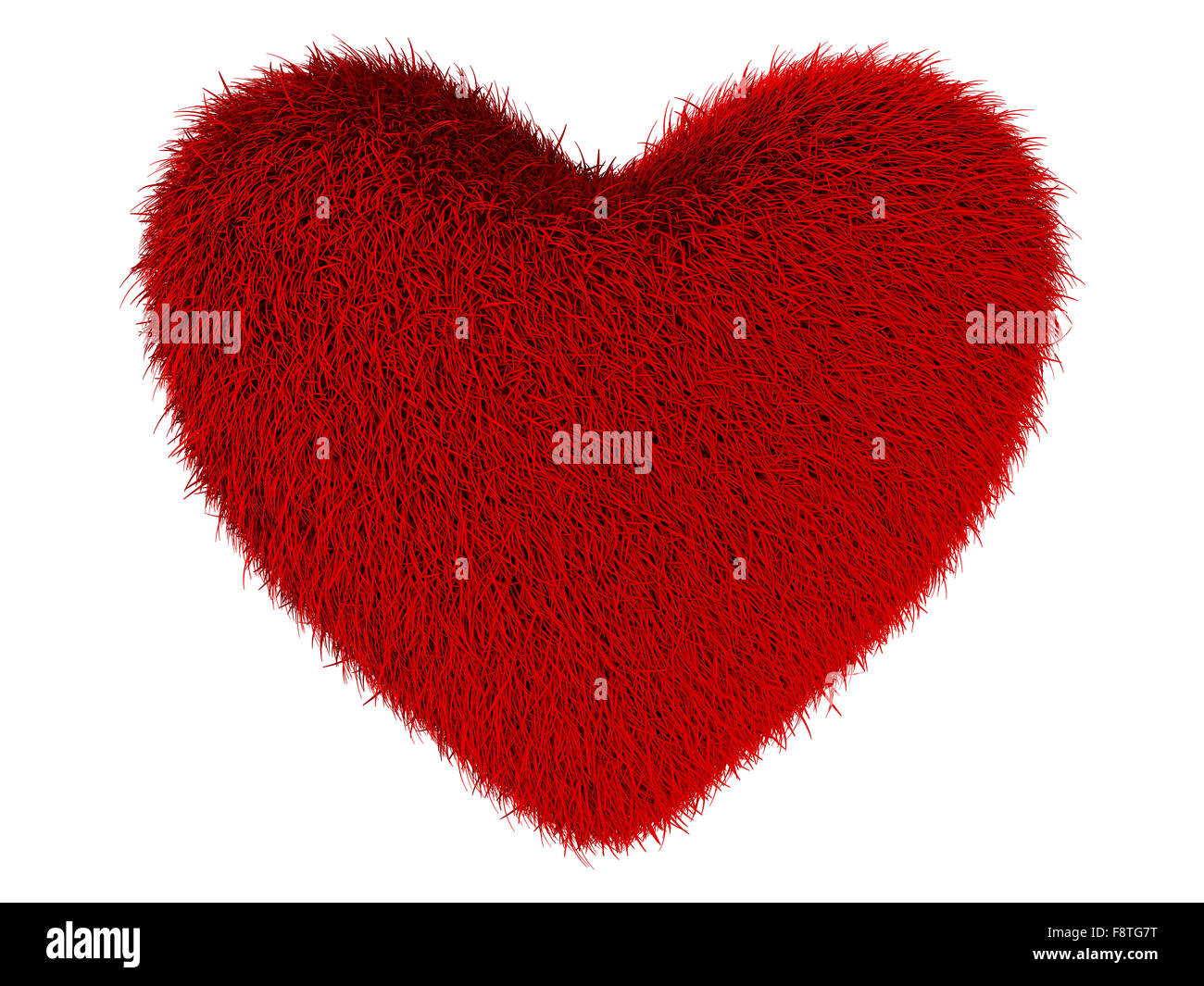 heart on white background. Isolated 3D image Stock Photo - Alamy
