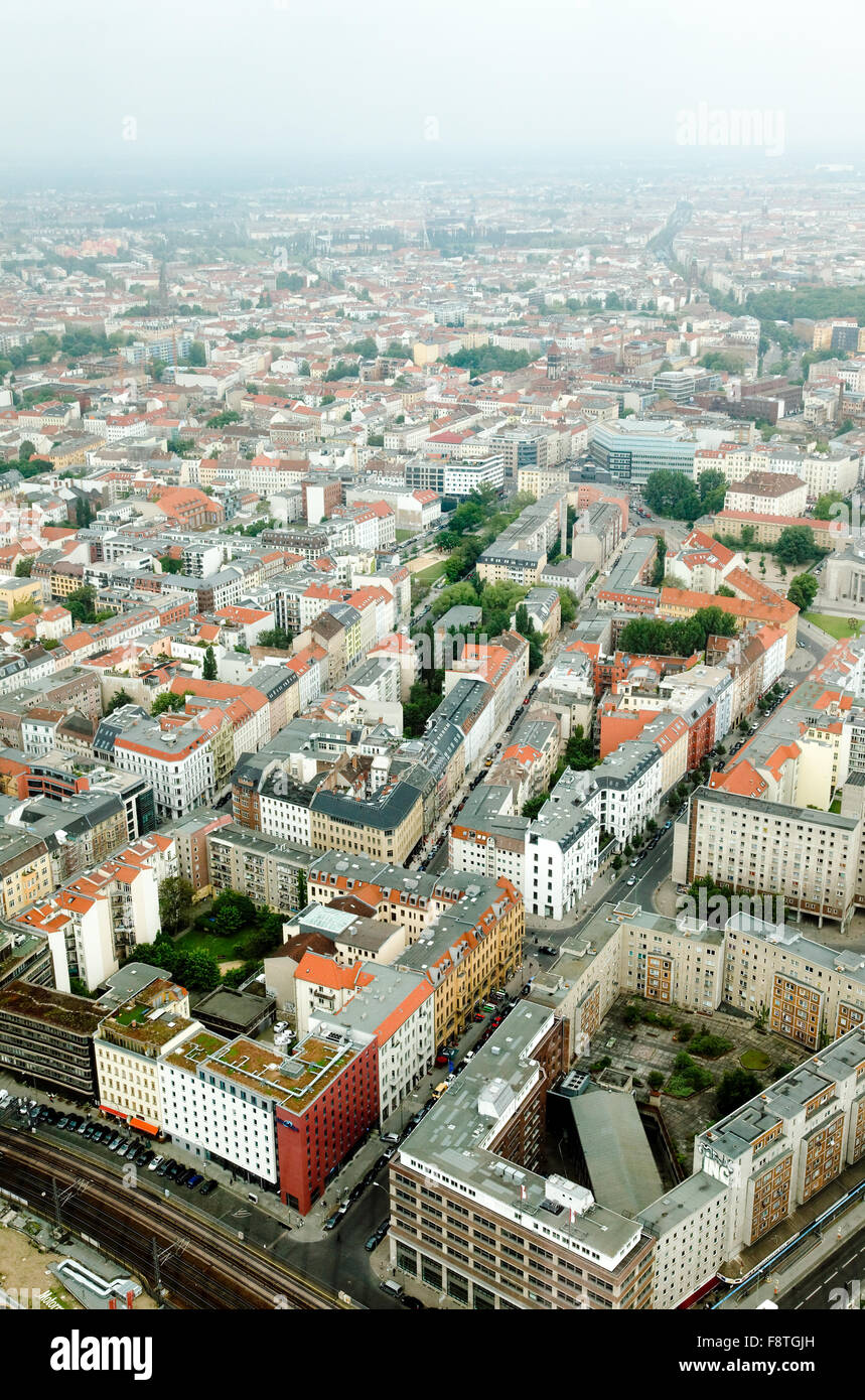 aerial view of central Berlin Stock Photo