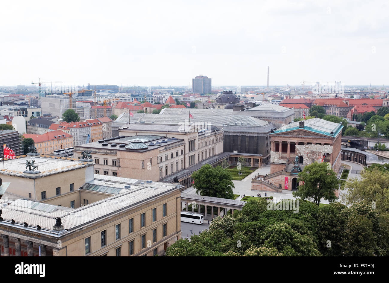 aerial view of central Berlin Stock Photo